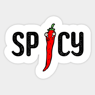 Spicy Funny Cartoon Chilli Pepper Sticker